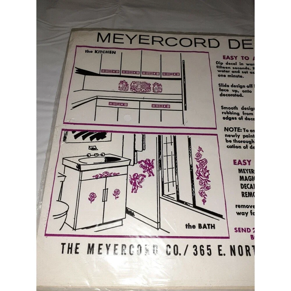 Pack Vintage Meyercord Decals Unopened  1535-A Country Store 1970’s